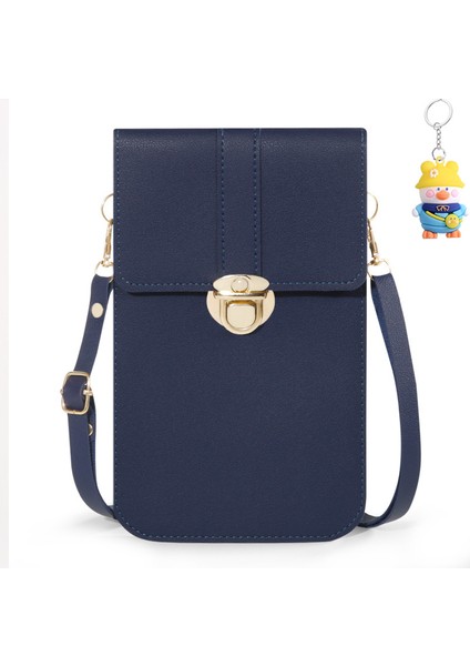 Kadın Kilit Toka Crossbody Çanta Dokunmatik Ekran Cep Telefonu Cüzdan Kız Öğrenci Toka Küçük Para Cüzdanı (Yurt Dışından)