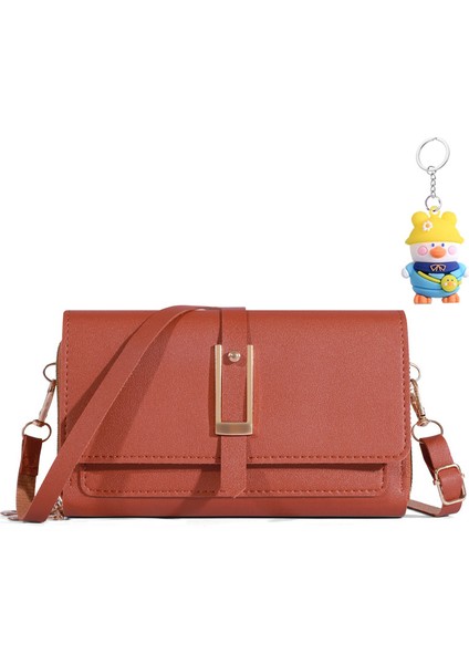 Cüzdan Cep Telefonu Çantası Moda Crossbody Küçük Kare Çanta Çok Yönlü Tek Omuz Küçük Omuz Çantası (Yurt Dışından)