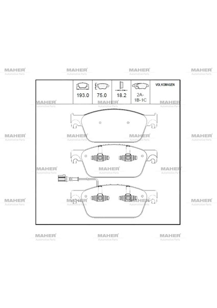 FREN BALATA TRANSPORTER T6 2009 CFCA 2.0 TDI 180 HP FİŞLİ ÖN 7E0698151 fiyatları