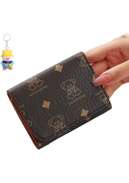 Karikatür Kart Tutucu Üç Katlı Mini Ince Kısa Cüzdan Para Cüzdanı (Yurt Dışından)