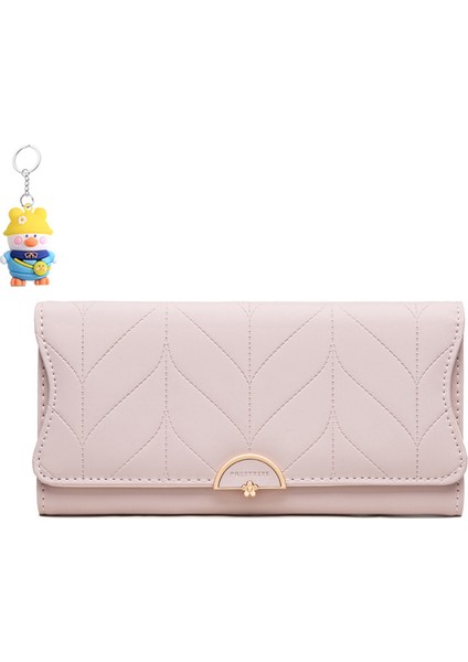 Cüzdan Büyük Kapasiteli Üç Katlı Kadın Clutch Deri Cüzdan Kart Tutucu (Yurt Dışından)