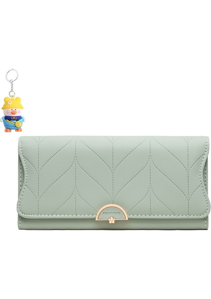 Cüzdan Büyük Kapasiteli Üç Katlı Kadın Clutch Deri Cüzdan Kart Tutucu (Yurt Dışından)