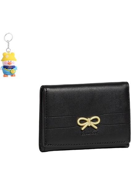 Kısa Kadın Cüzdan Öğrenci Katlanır Çoklu Kart Yuvası Kart Tutucu (Yurt Dışından)