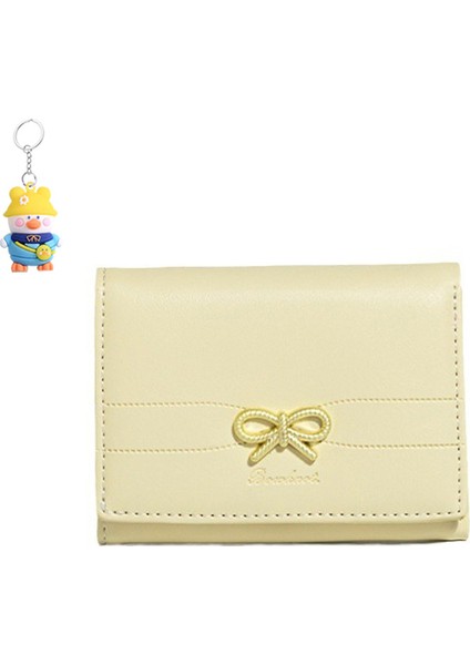 Kısa Kadın Cüzdan Öğrenci Katlanır Çoklu Kart Yuvası Kart Tutucu (Yurt Dışından)