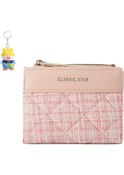 Cüzdan Bayan Kart Tutucu Tweed Basit Tarzı El Para Cüzdanı Kadınlar (Yurt Dışından)