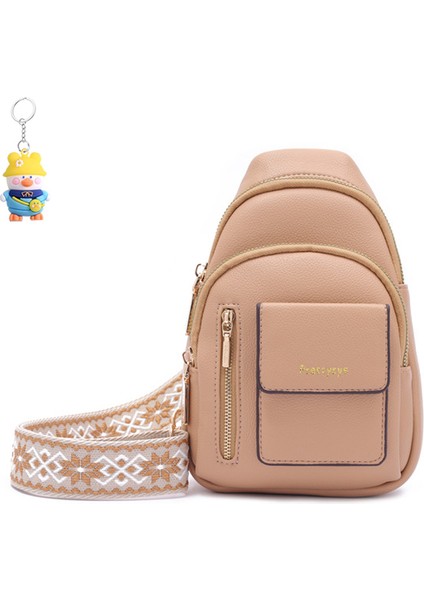 Basit ve Moda Crossbody Çok Bölmeli Kadın Göğüs Çantası Omuz Çantası (Yurt Dışından)