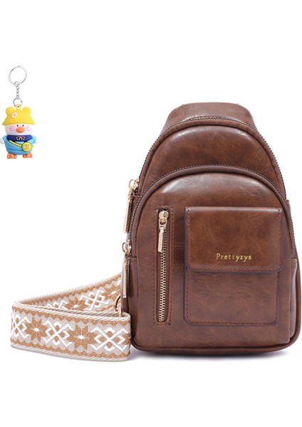 Basit ve Moda Crossbody Çok Bölmeli Kadın Göğüs Çantası Omuz Çantası (Yurt Dışından)