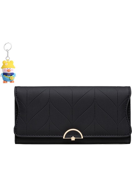 Cüzdan Büyük Kapasiteli Üç Katlı Kadın Clutch Deri Cüzdan Kart Tutucu (Yurt Dışından)