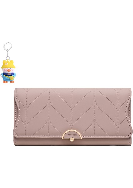 Cüzdan Büyük Kapasiteli Üç Katlı Kadın Clutch Deri Cüzdan Kart Tutucu (Yurt Dışından)