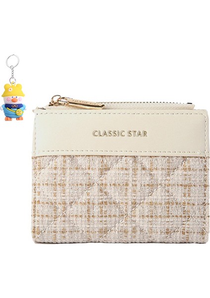Cüzdan Bayan Kart Tutucu Tweed Basit Tarzı El Para Cüzdanı Kadınlar (Yurt Dışından)
