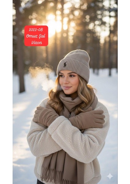 1011 Kalın Saçaklı Omuz Şal