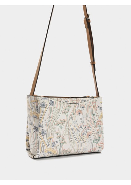 Çiçek Desenli Çapraz Askılı Çanta modelleri