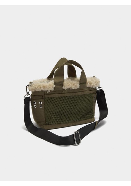 Kürk Efektli Teknik Kumaş Tote Çanta fırsatları