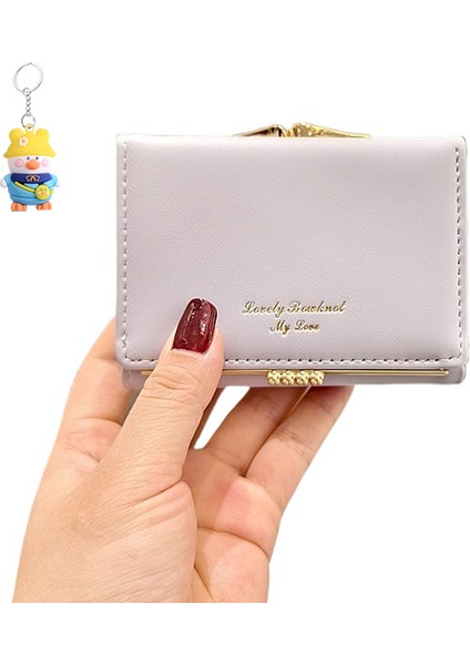 Cüzdan Kadın Kısa Çok Fonksiyonlu Öğrenci Klip Para Cüzdanı Basit Para Cüzdanı (Yurt Dışından)