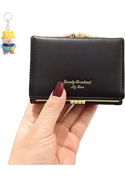 Cüzdan Kadın Kısa Çok Fonksiyonlu Öğrenci Klip Para Cüzdanı Basit Para Cüzdanı (Yurt Dışından)