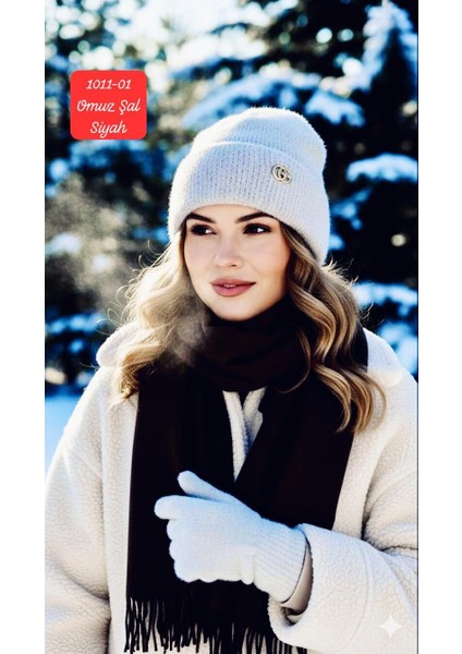 1011 Kalın Saçaklı Omuz Şal