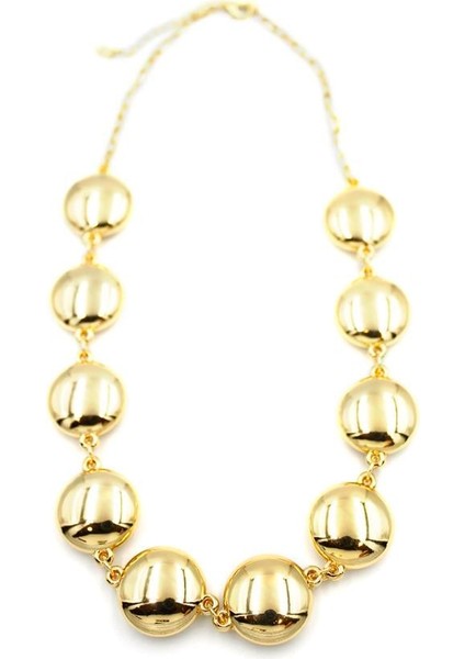 Metal Şekilli Kolye - Altın