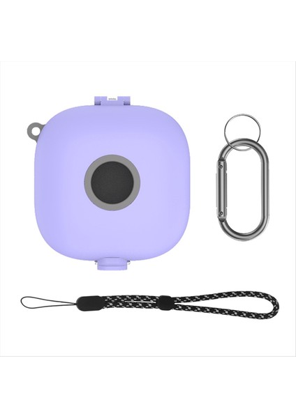 Kulaklık Kasası Kapak Şarj Kutusu Tutucu Carabiner Kordonlu Beats Fit Pro-Purple Için (Yurt Dışından)