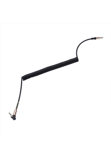 2pcs 3 5mm Audio Aux Kablo Jack 3 5 Jack Gold Kaplama 90 Derece Açı Sesli Kablo 3 5mm Erkek - Erkek Siyah (Yurt Dışından) fırsatları