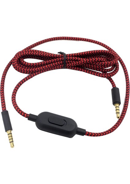 G433 G233 G Için Örgülü Yedek Kablo Uzatma Kablosu Kablosu Hacim Kontrol Klipli Oyun Kulaklığı (Yurt Dışından)