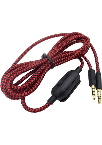 G433 G233 G Için Örgülü Yedek Kablo Uzatma Kablosu Kablosu Hacim Kontrol Klipli Oyun Kulaklığı (Yurt Dışından) modelleri