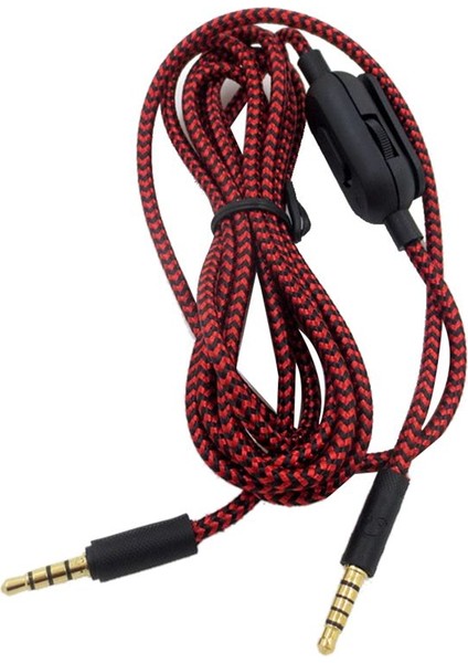 G433 G233 G Için Örgülü Yedek Kablo Uzatma Kablosu Kablosu Hacim Kontrol Klipli Oyun Kulaklığı (Yurt Dışından) fırsatları