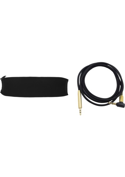 Akg Y40 Y50 Y45 Için Technica Ath Msr7 MSR7NC MSR7BK MSR7GM M50 ve Ses Kablosu Için Fermuar Baş Bandı Kapak Kılıfı (Yurt Dışından)