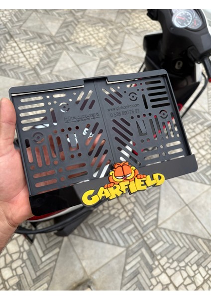 Garfield Kedicik 3D Motor Plakalık Takmatik Pleksi