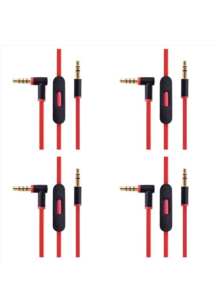 Stüdyo/mixr/solo/wireless/pro Için Line Mikrofonlu Dr Dre Kulaklıklar Tarafından 4x Yedek Ses Kablosu (Yurt Dışından)