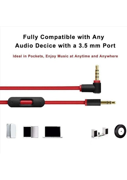 Stüdyo/mixr/solo/wireless/pro Için Line Mikrofonlu Dr Dre Kulaklıklar Tarafından 4x Yedek Ses Kablosu (Yurt Dışından) fiyatları