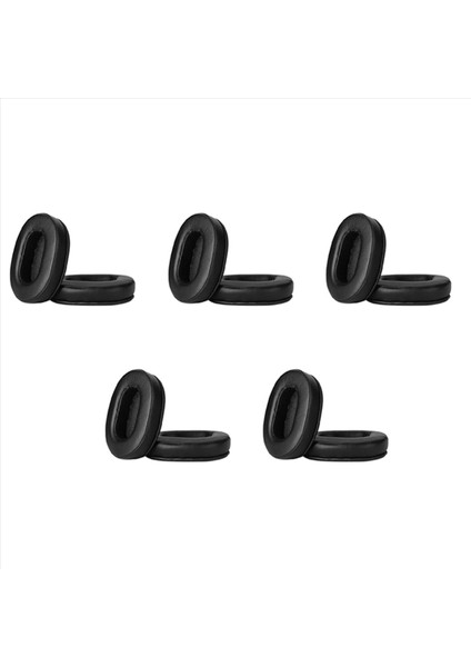 5x Kulak Yastıkları Bellek Köpüğü Kulak Padleri Kapak Yerinden Kulak Pedleri Ath M50X Için Uygun Ses Teknolojisi M40X M30 M20 Siyah (Yurt Dışından)