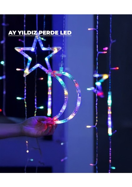 Ay Yıldız Dekoratif Rgb (Çok Renkli) LED USB & Pilli - 3,5 Metre - Animasyonlu fiyatları