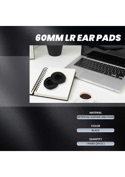 2x 60MM Lr Kulak Pedleri Earpad Kapak Ped Yedek Kulaklıklar 6cm Ped (Yurt Dışından) fırsatları
