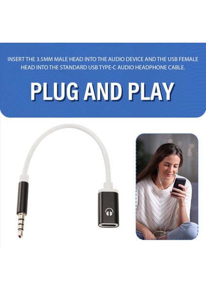 3 5mm Erkek Tip C Dişi Ses Kablosu Kablosu Mp3 Çalar Için Analog Ses Jakı Kulaklık Ses Adaptörü Dizüstü Bilgisayar Tablet B (Yurt Dışından) indirimleri