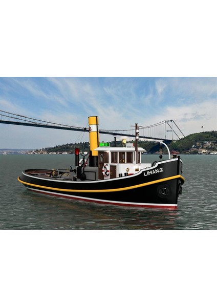 Türk Model 1/20 124 Liman 2 Römorkörü, R/c Dönüşebilir, Iç Detaylı ve Aydınlatma Ledli, 100 Cm. Ahşap Model Kiti modelleri