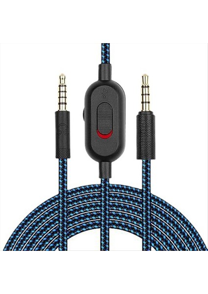 Logitech Gpro x G233 G433 Kulaklıklar Için 2m Yedek Ses Kablosu Hacim Kontrolü ve Sessiz Fonksiyon Mavi Içerir (Yurt Dışından)