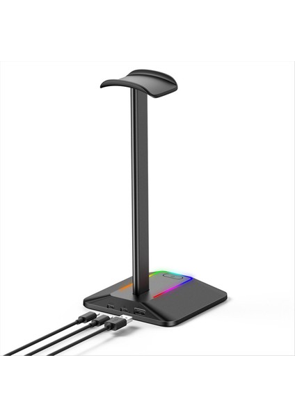 Rgb Oyun Kulaklık Standı Type-C USB Ports Masası Masası Oyun Kulaklık Tutucu Askı Gümüş Gümüş (Yurt Dışından) fırsatları
