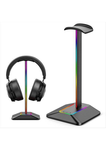 Rgb Oyun Kulaklık Standı Type-C USB Ports Masası Masası Oyun Kulaklık Tutucu Askı Gümüş Gümüş (Yurt Dışından) indirimleri