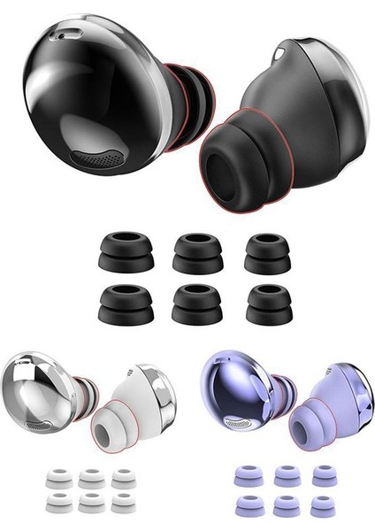 Samsung Galaxy Buds Pro Kulaklıklar (Mor) Için 3 Çift Silikon Kulaklık Anti-Slip Anti-Lost Rahat Kulak Kapakları (Mor) (Yurt Dışından) modelleri