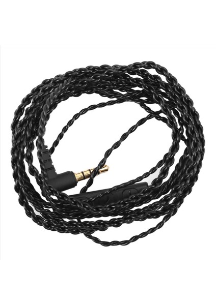 2x Kulaklık Ses Kablosu Onarımı 3 5mm Trs Jack Dıy Dirsek Kulaklık 4 Bakır Çekirdek Tel Mikrofon Hacim Kontrolü (Siyah) (Yurt Dışından) fiyatları