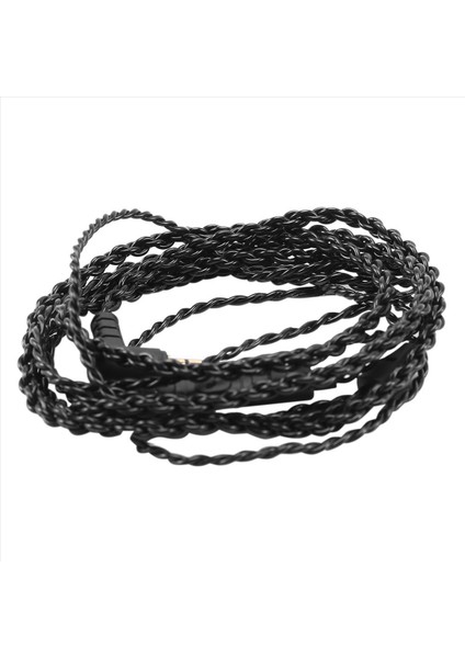 2x Kulaklık Ses Kablosu Onarımı 3 5mm Trs Jack Dıy Dirsek Kulaklık 4 Bakır Çekirdek Tel Mikrofon Hacim Kontrolü (Siyah) (Yurt Dışından) modelleri