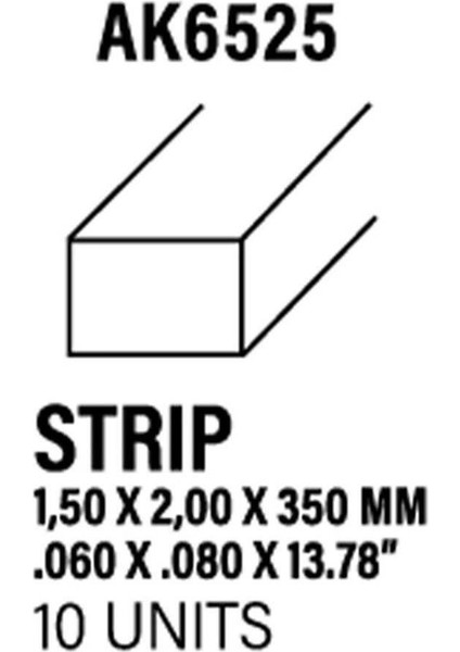 Ak 6525 1.50 x 2.00 x 350 Mm. Plastik Çubuk, 10 Adet modelleri