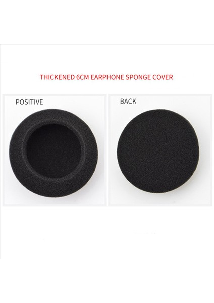 2pcs 6cm Kulaklık Sünger Kapağı Kalınlaşmış Kulak Pamuklu Kulak Pamuk Sünger Kapağı Yedek Köpük Mikrofon Kapağı (Yurt Dışından) fırsatları