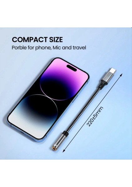 USB C Ila 3 5 mm Ses Kablo Adaptörü Tip C Ila 3 5 mm Jack Kulaklık Adaptörü MacBook Huawei Xiaomi Samsung Galaxy (Yurt Dışından) fiyatları
