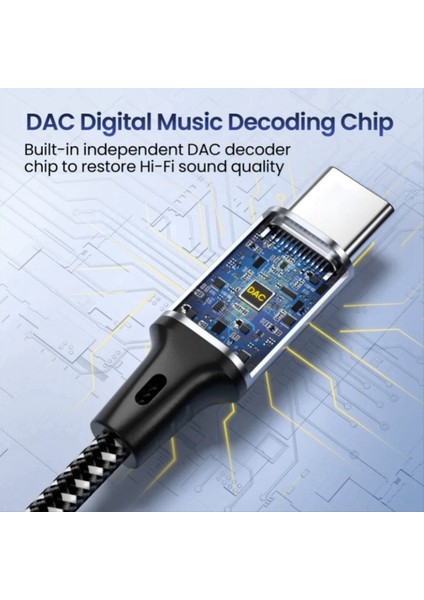 USB C Ila 3 5 mm Ses Kablo Adaptörü Tip C Ila 3 5 mm Jack Kulaklık Adaptörü MacBook Huawei Xiaomi Samsung Galaxy (Yurt Dışından) modelleri