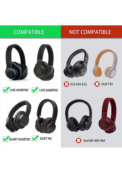 4x Kulak Yastık Bellek Köpük Kulak Pedleri Yedek E65 E65BTNC / Duet Nc / Live 650BTNC Live 660 Btnc ile Uyumlu (Yurt Dışından) indirimleri