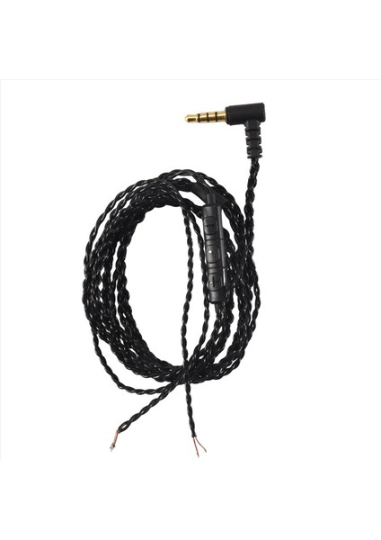 Kulaklık Ses Kablosu Onarımı Değiştirme 3 5mm Trs Jack Dıy Dirsek Kulaklık 4 Bakır Çekirdek Tel Mikrofon Hacim Kontrolü (Siyah) (Yurt Dışından) fiyatları