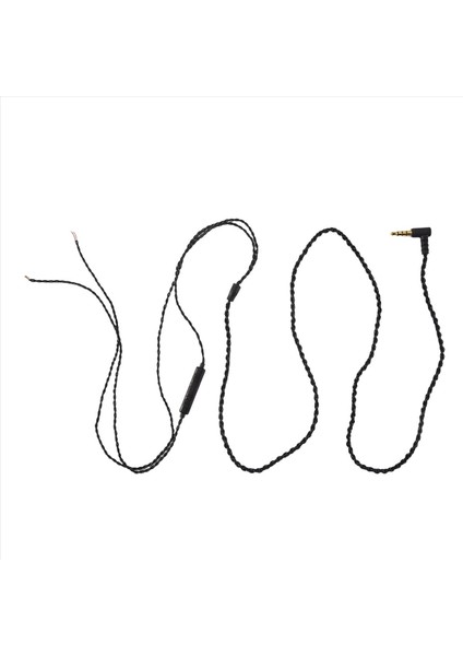 Kulaklık Ses Kablosu Onarımı Değiştirme 3 5mm Trs Jack Dıy Dirsek Kulaklık 4 Bakır Çekirdek Tel Mikrofon Hacim Kontrolü (Siyah) (Yurt Dışından) indirimleri