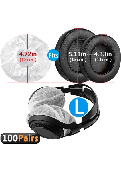 100 Çiftlik Gerilebilir Kulaklık Kapakları Akg K712 K702 K701 K550 / 4 72 Inçlik Kulak Üstü Kulaklık Için Tek Kullanımlık Kulaklıklar (Yurt Dışından) modelleri