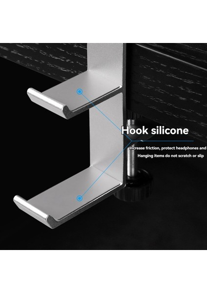 Ayarlanabilir Asılı Kancalar Masa Yan Asılı Çanta Tutucu Klipsli Kulaklık Tutucu Masaüstü Tezgahı Kancalar Braketler Siyah (Yurt Dışından) fiyatları